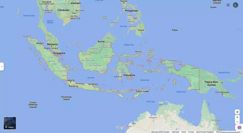 Destinasi Wisata Dan Aktivitas Menarik Untuk Liburan 2024   Indonesia Google Map 1024x559 